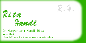 rita handl business card